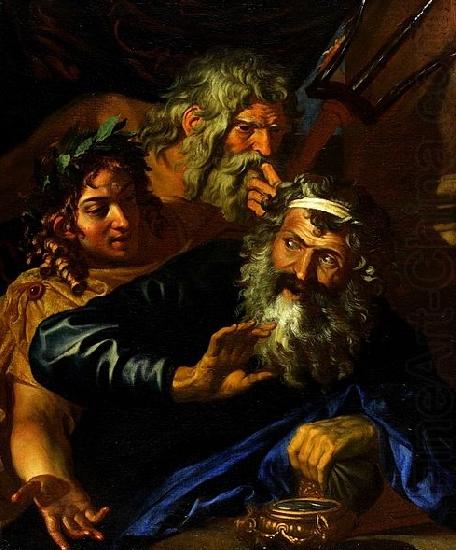 Girolamo Troppa Laomedon Refusing Payment to Poseidon and Apollo china oil painting image